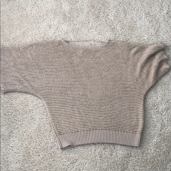 INC gold short sleeve loose fit sweater sz large - Picture 2 of 2